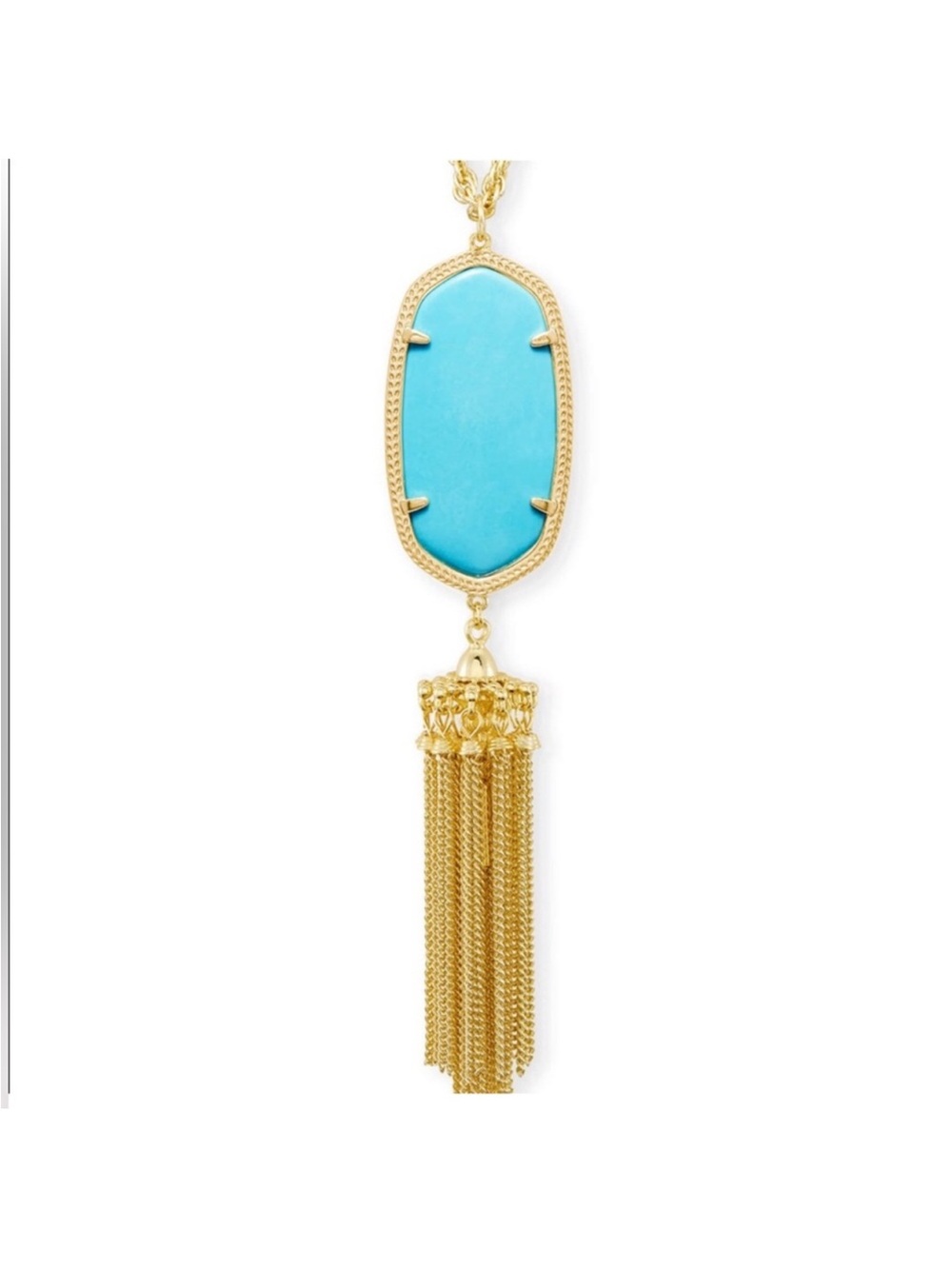 Kendra scott Rayne turquoise gold pendant dangle